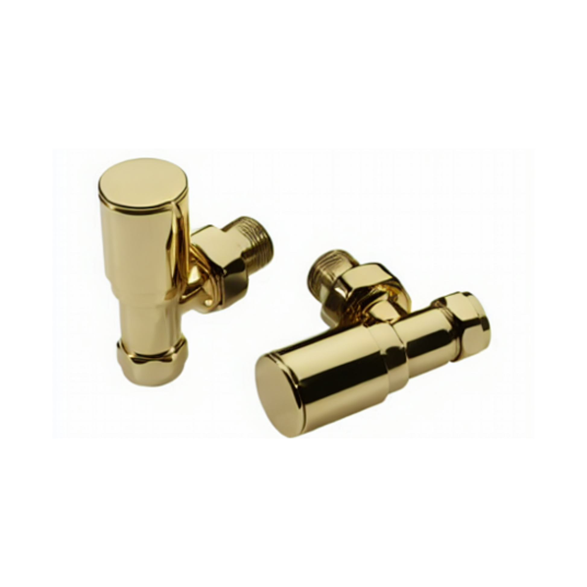Kartell K-RAD Modern Valves (Pair) - Angled / Brass - Manual Radiator Valves - K-RAD - Bliss Bathroom Supplies -