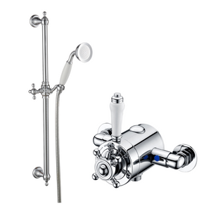 Jewel Thermostatic Shower Mixer with Slide Rail Kit