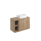 Alfie 800 Wall Mounted Drawer Unit, Side Storage & Basin - Slab / Sonoma Oak - Bathroom Furniture - Alfie - Bliss Bathroom Supplies Ltd -