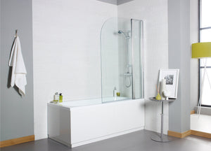 Koncept Straight Screen, Radius Edge with Extension Panel - Koncept - Bliss Bathroom Supplies Ltd -