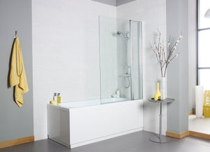 Koncept Straight Screen, Square Edge with Extension Panel - Koncept - Bliss Bathroom Supplies Ltd -