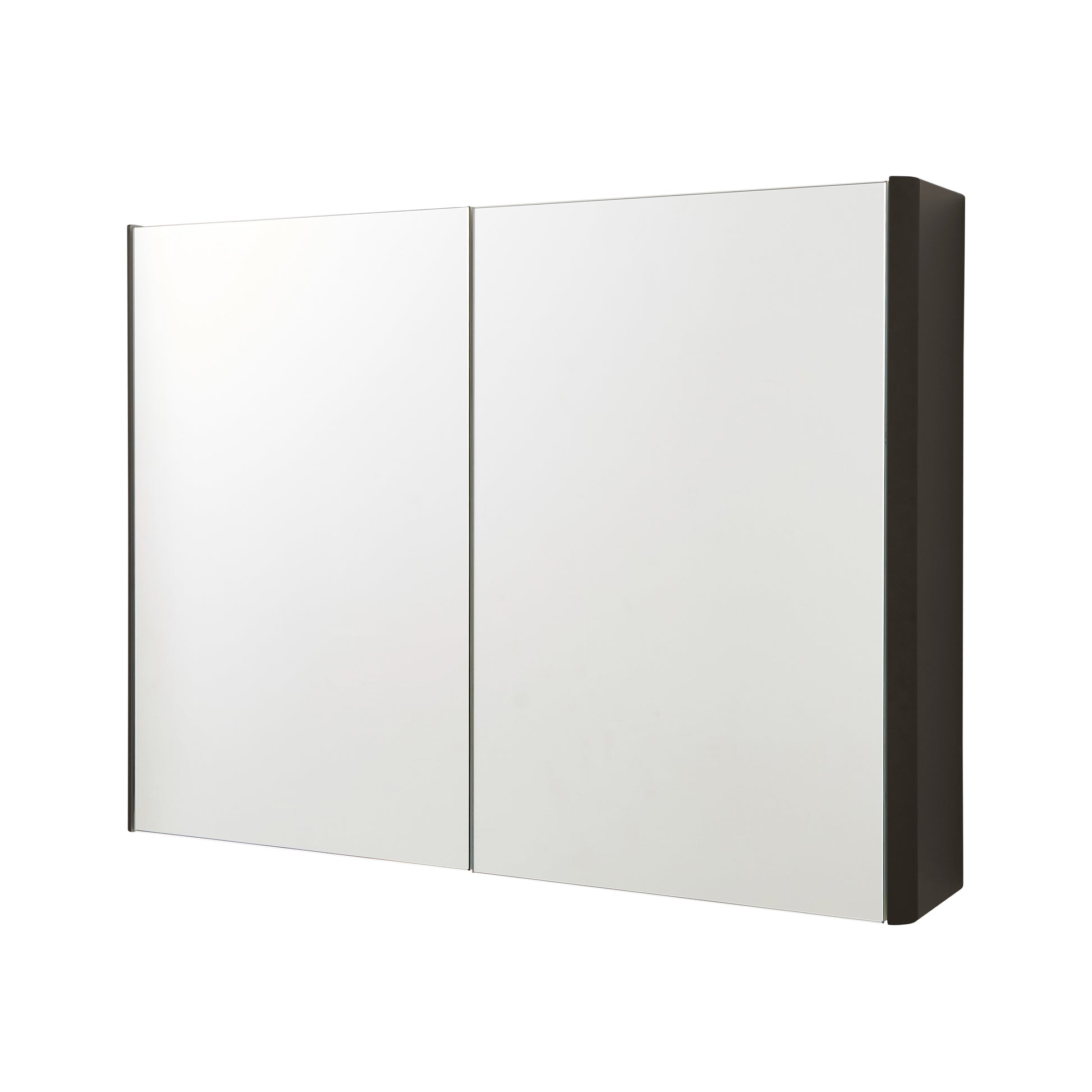 Arc Mirror Cabinet - Graphite / 800mm Width - Mirror Cabinet - Arc - Bliss Bathroom Supplies Ltd -