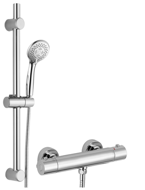 Eunoia Thermostatic Bar Shower Mixer with Slide Rail Kit - Eunoia - Bliss Bathroom Supplies Ltd -