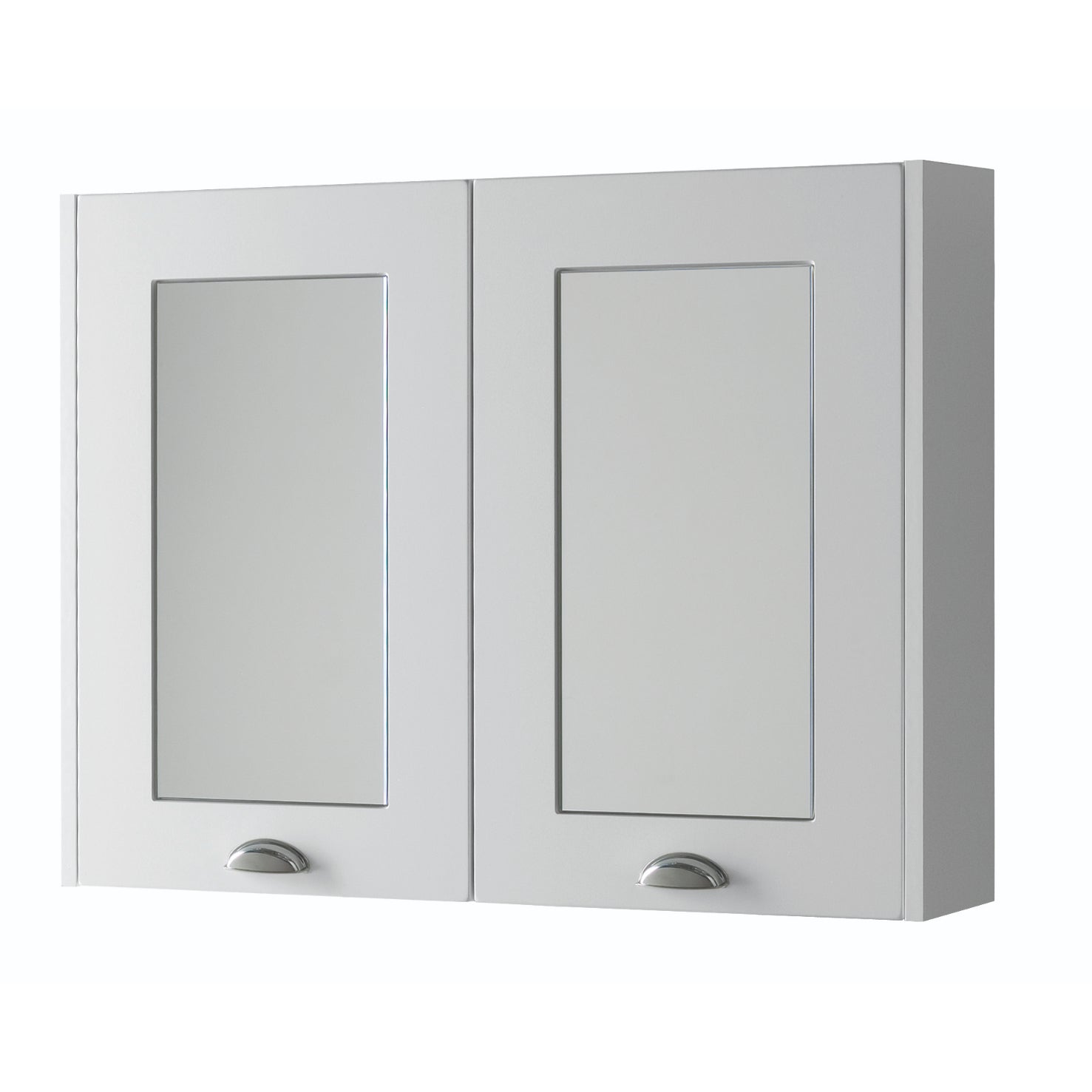 Kartell K-VIT Astley 600mm Mirror Cabinet - 800mm Width / Matt White - Mirror Cabinets - Astley - Bliss Bathroom Supplies -