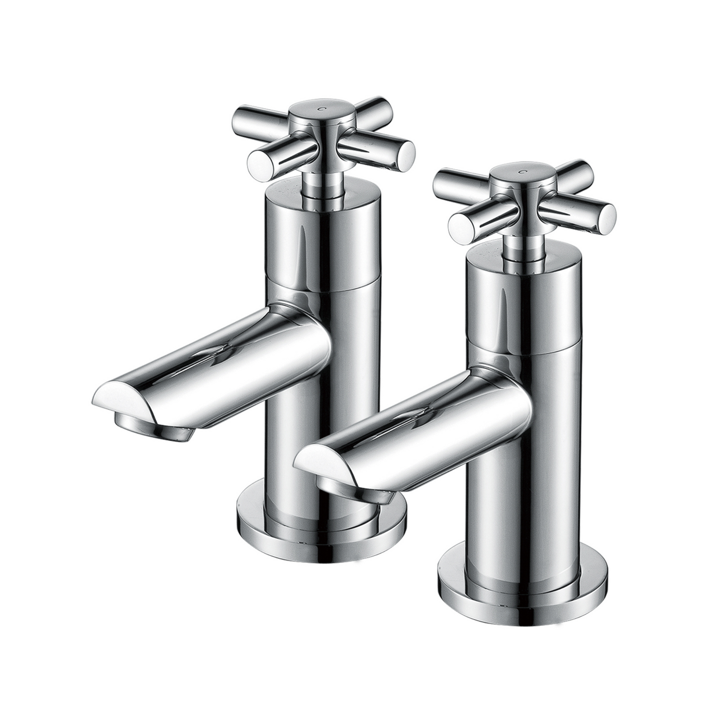 Alora Chrome Bath Pillar Taps