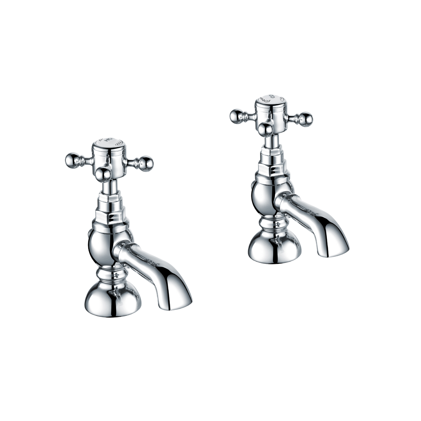 Whirl Chrome Bath Pillar Taps