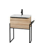 Kore Drawer Unit & Ceramic Basin with Towel Rail Frame - Sonoma Oak / 600mm Width - Kore - Bliss Bathroom Supplies Ltd -