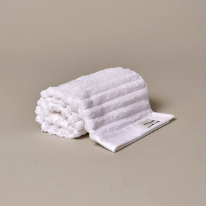Misona Ribbed Organic Cotton Hand Towel - Full White - Hand Towels - Misona - Bliss Bathroom Supplies -