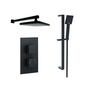 Nero Square Thermostatic Shower Option 4 - Nero - Bliss Bathroom Supplies Ltd -