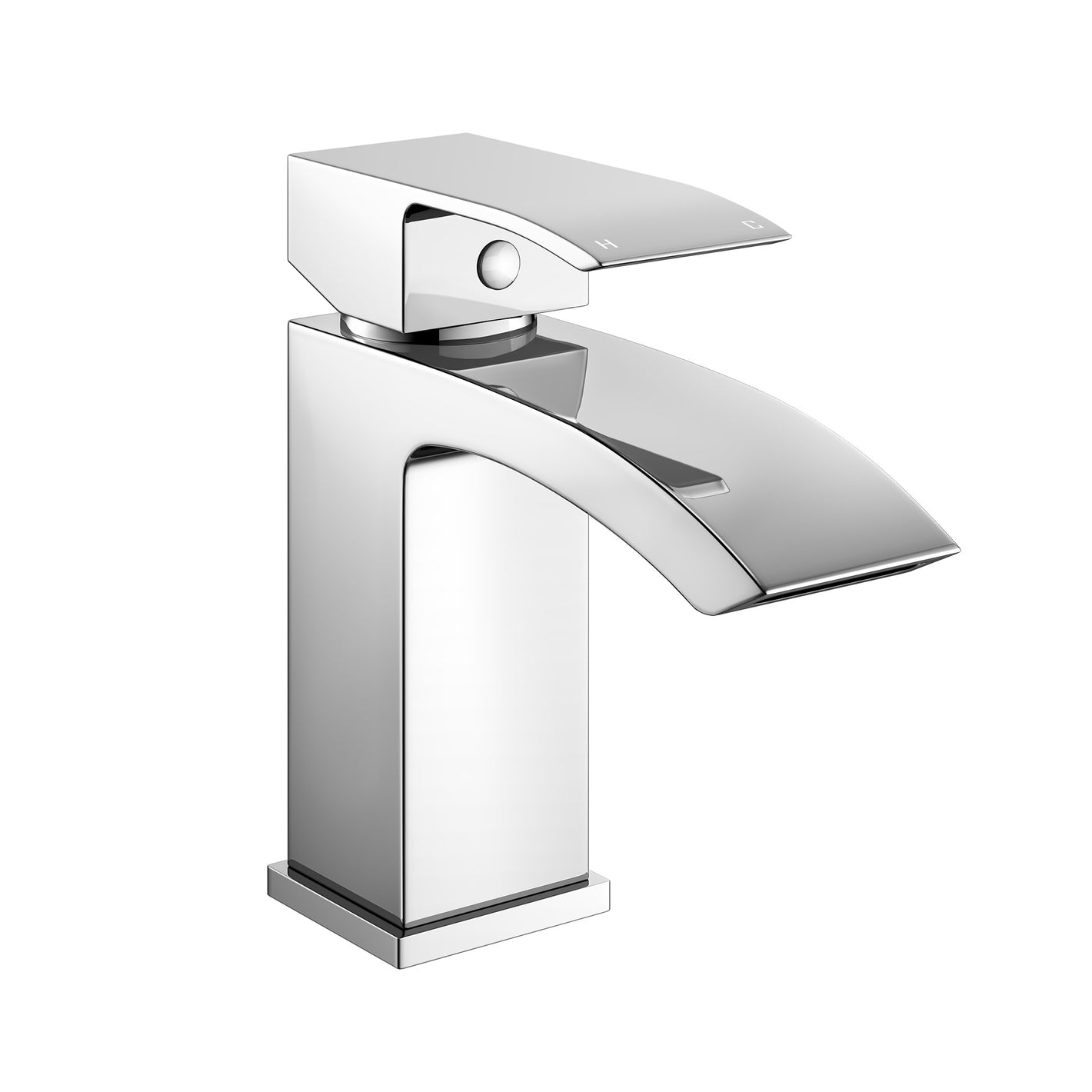 Eunoia Square Mono Basin Mixer & Sprung Basin Waste - Basin Tap - Eunoia - Bliss Bathroom Supplies Ltd -