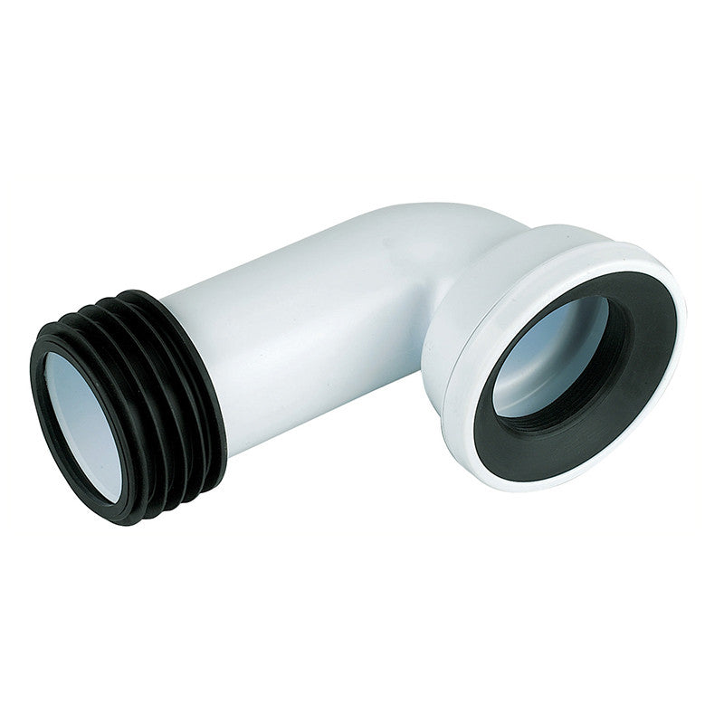 FloPlast 110mm 90° Bend WC Connector - FloPlast - Bliss Bathroom Supplies Ltd -