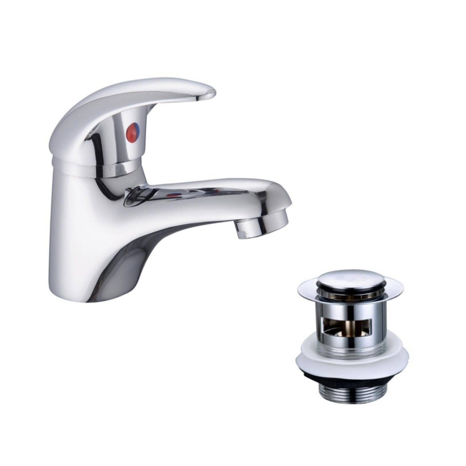 Shell Mono Basin Mixer and Sprung Waste - Shell - Bliss Bathroom Supplies Ltd -