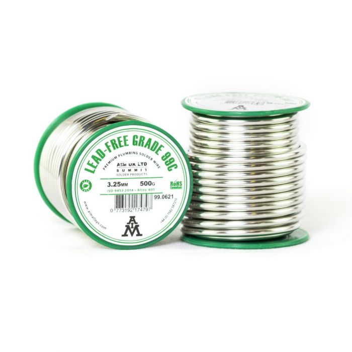 AIM Lead-Free 3.25mm Solder Wire (500g) - Solder Wire - AIM - Bliss Bathroom Supplies Ltd -