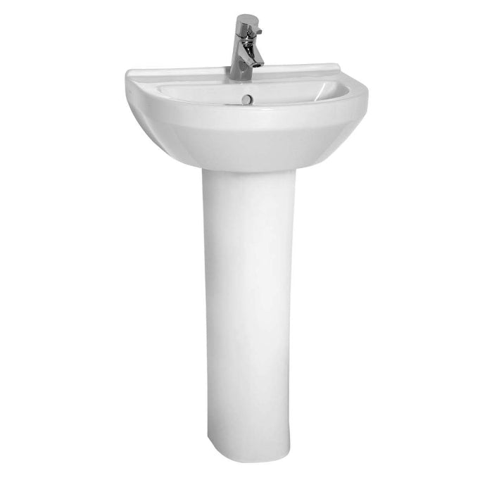 Style 550mm Basin with Full Pedestal - Style - Bliss Bathroom Supplies Ltd -