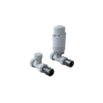 Kartell K-Design Straight Twin Valve Packs - White - Thermostatic Radiator Valves - K-Design - Bliss Bathroom Supplies -
