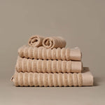 Misona Ribbed Organic Cotton Bath Towel - Natural - Bath Towels - Misona - Bliss Bathroom Supplies -