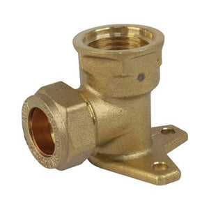 15mm x 1/2" Compression Wall Plate Elbow
