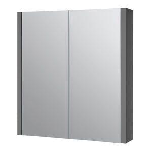City 600mm Mirror Cabinet - Storm Grey Gloss - City - Bliss Bathroom Supplies Ltd -