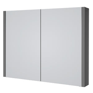 City 800mm Mirror Cabinet - Storm Grey Gloss - City - Bliss Bathroom Supplies Ltd -