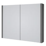 City 800mm Mirror Cabinet - Storm Grey Gloss - City - Bliss Bathroom Supplies Ltd -