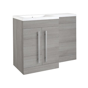 Kartell K-VIT Matrix 2 Door L Shaped Furniture Pack - Left Hand / Grey Ash - Furniture Packs - Matrix - Bliss Bathroom Supplies -