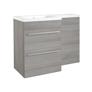 Kartell K-VIT Matrix 2 Drawer L Shaped Furniture Pack - Left Hand / Grey Ash - Furniture Packs - Matrix - Bliss Bathroom Supplies -