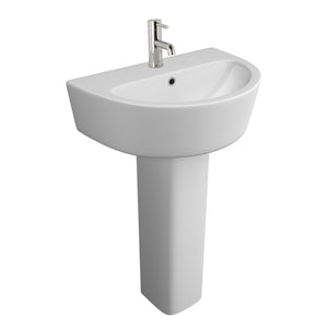 Genoa 550mm Basin with Full Pedestal - Genoa - Bliss Bathroom Supplies Ltd -