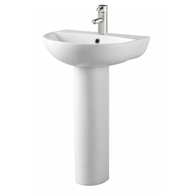 Kameo 500mm Basin with Full Pedestal - Kameo - Bliss Bathroom Supplies Ltd -