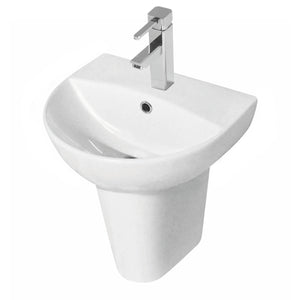 Kameo 450mm Basin with Semi Pedestal - Kameo - Bliss Bathroom Supplies Ltd -