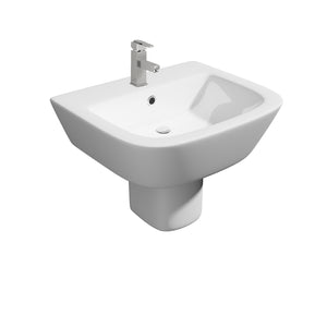 Project 530mm Basin with Semi Pedestal - Project - Bliss Bathroom Supplies Ltd -