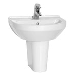 Style 550mm Basin with Semi Pedestal - Style - Bliss Bathroom Supplies Ltd -