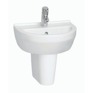 Style 450mm Basin with Semi Pedestal - Style - Bliss Bathroom Supplies Ltd -