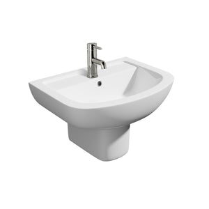 Studio 550mm Basin with Semi Pedestal - Studio - Bliss Bathroom Supplies Ltd -