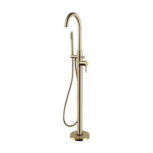 Ottone Freestanding Bath Shower Mixer - Brushed Brass - Ottone - Bliss Bathroom Supplies Ltd -