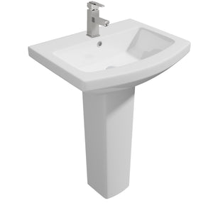 Trim 550mm Basin and Full Pedestal - Trim - Bliss Bathroom Supplies Ltd -